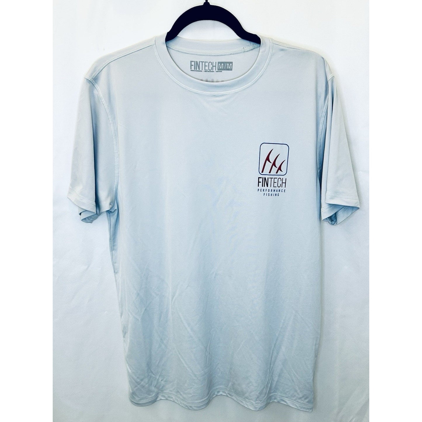 FINTECH Mens Medium "Anywhere Any Day" Sun Defender UV T-Shirt Glacier Gray