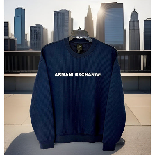 NWT Armani Exchange Dark Blue Pullover Sweatshirt Men’s Size XL New With Tags