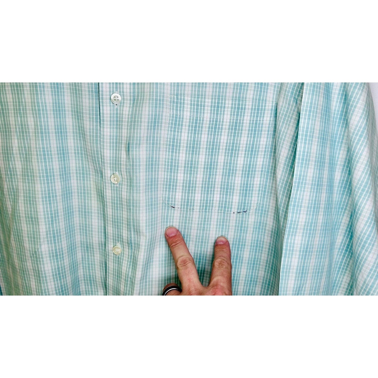MICHAEL Michael Kors Plaid Button Up Dress Shirt Men's 16.5 32/33 Long Sleeve