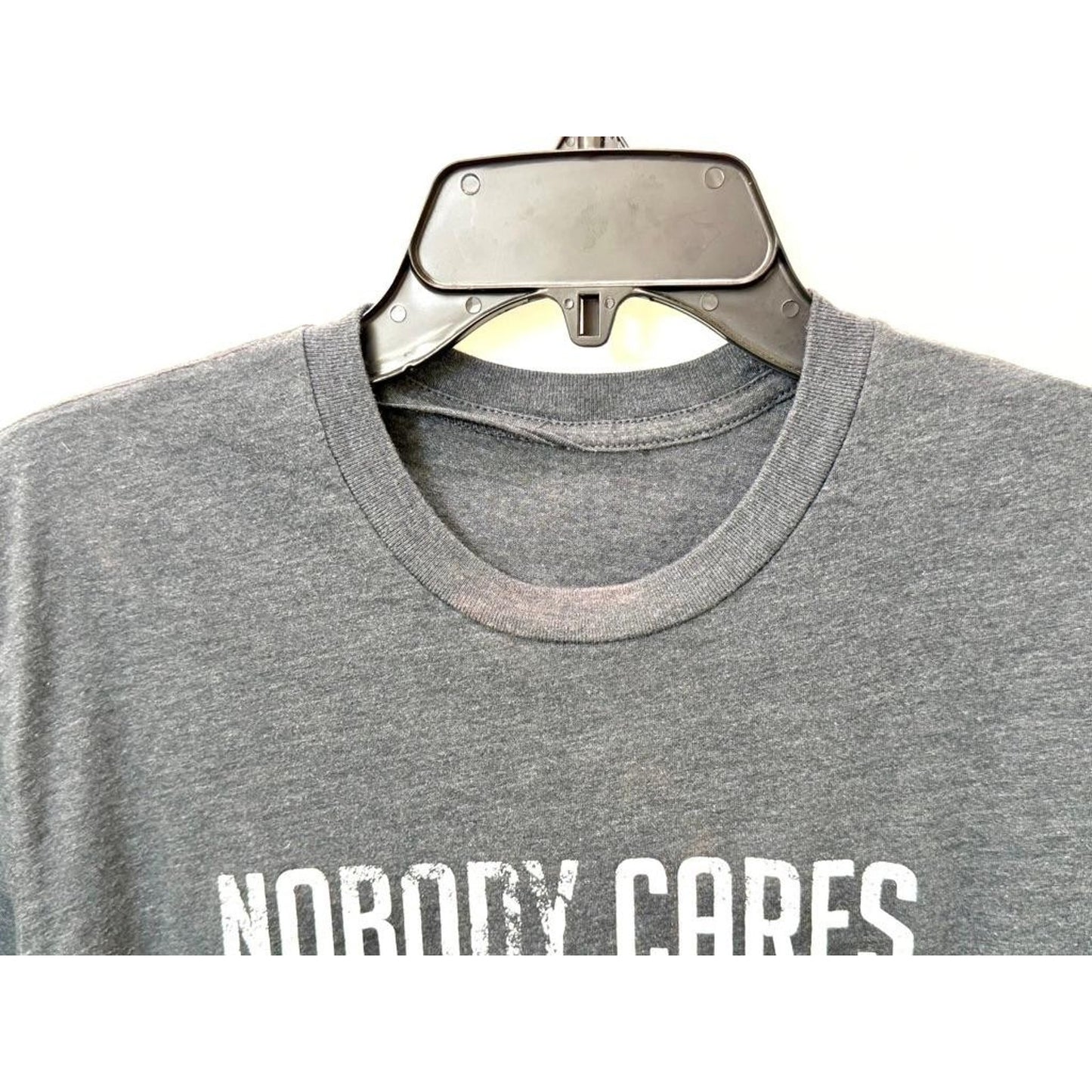 Cameron Hanes Nobody Cares Work Harder T-Shirt Mens Gray Graphic Tee