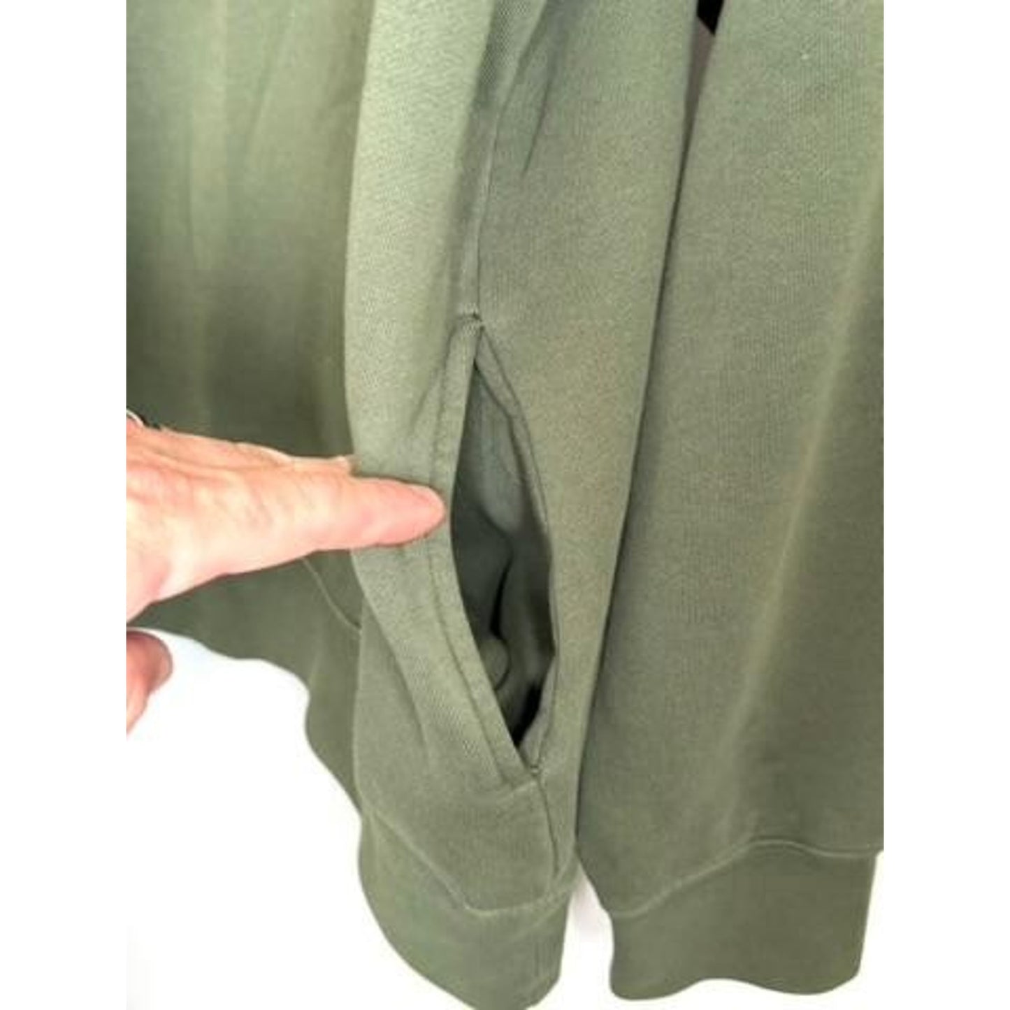 Orvis 1/4 Zip Pullover Sweater Mens Large Green Fleece Lined Sweatshirt