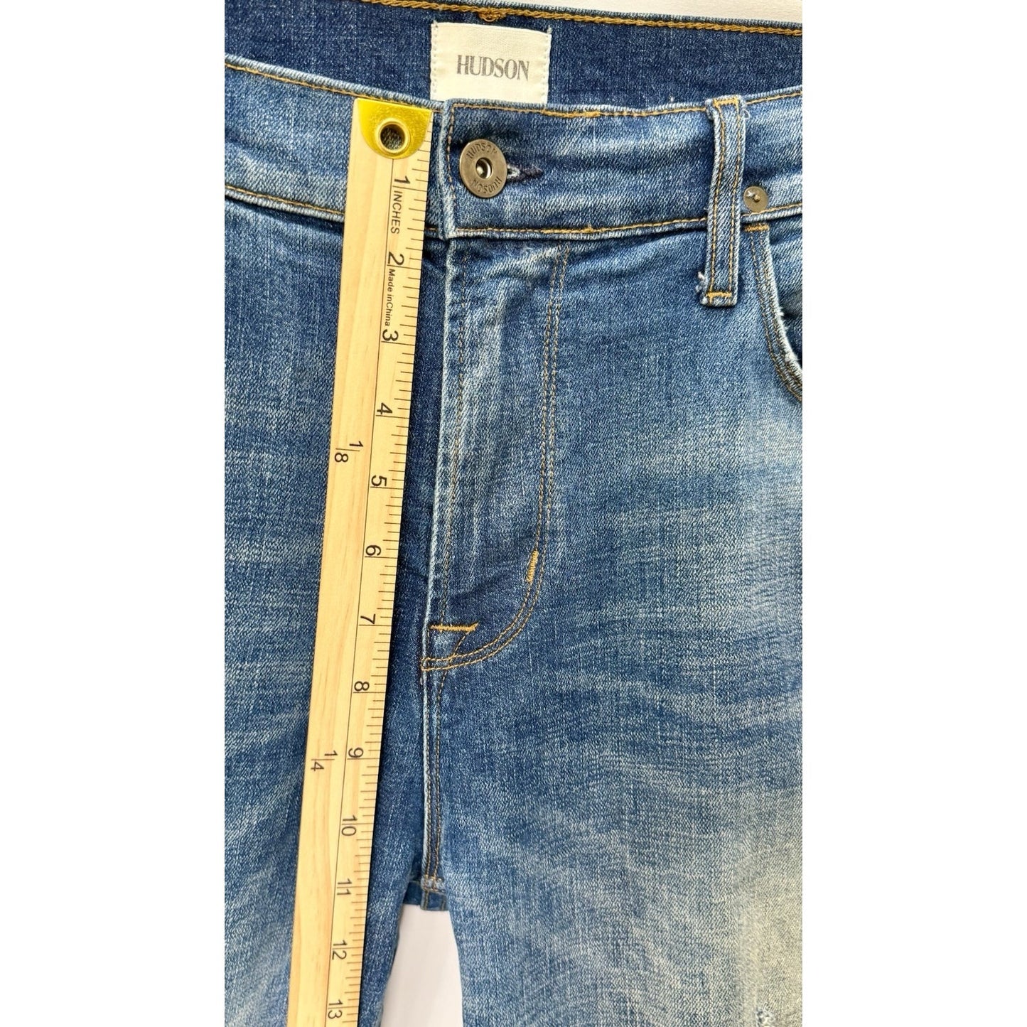 HUDSON SARTOR RELAXED SKINNY DISTRESSED DENIM JEANS / Men Sz 36x32 / Worn Once!