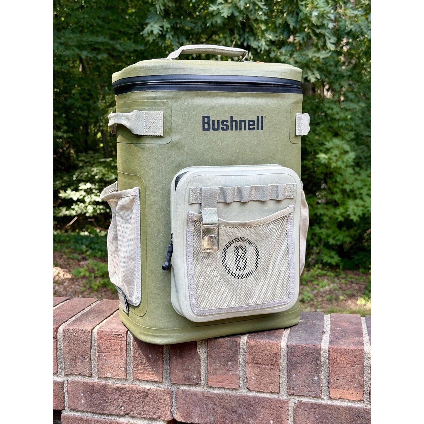Bushnell 24 Can Leakproof Backpack Cooler Green Waterproof Used Once MINT