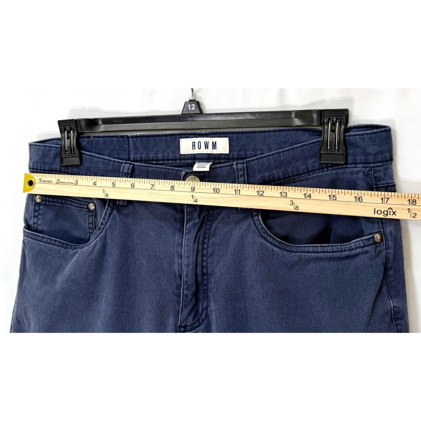 ROWM Blue Wash Denim Jeans Men’s Size 34x30 Slim Straight Leg Jeans