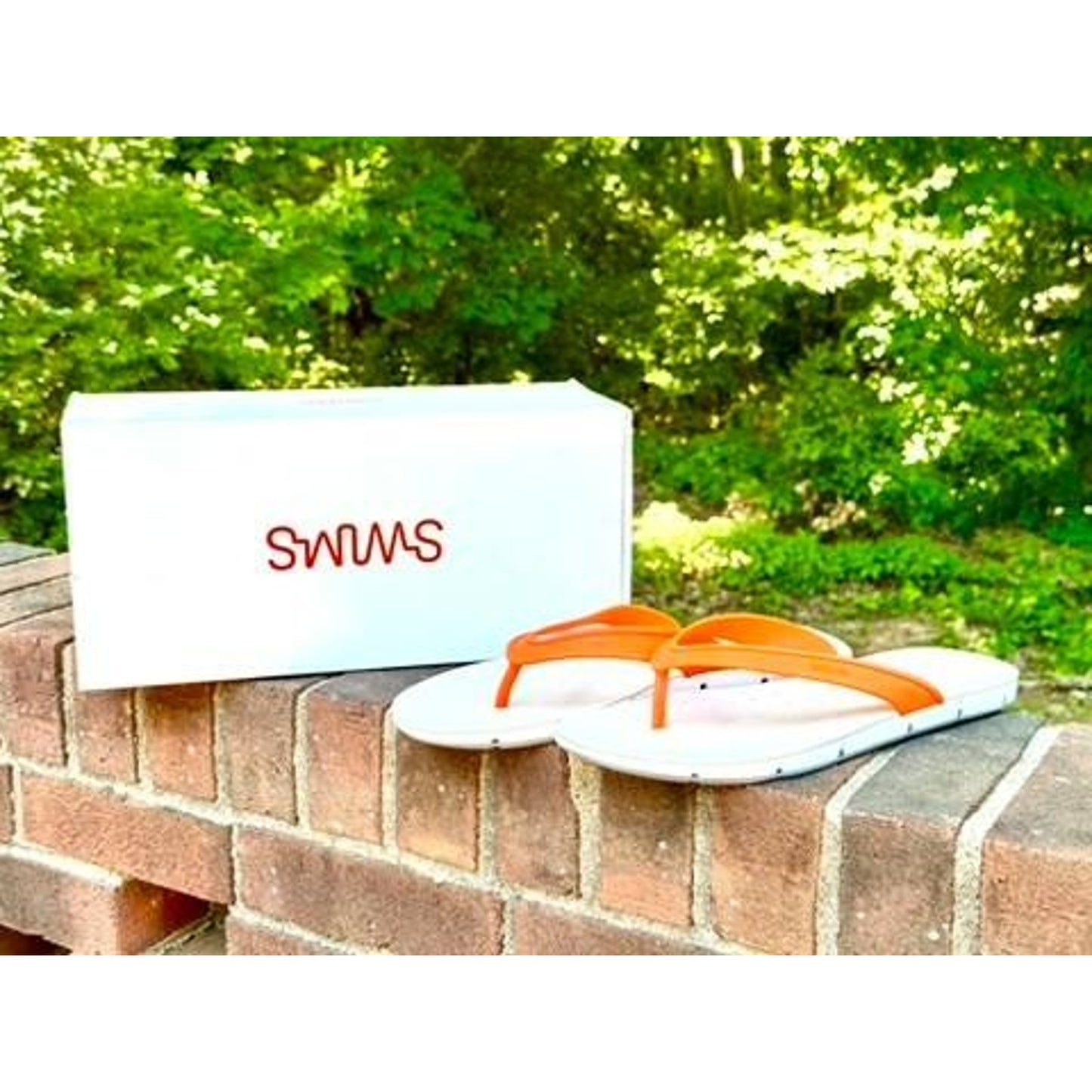 Swims Breeze Thong Sandals Mens Size 11 Orange White Gray Flip Flops New in Box