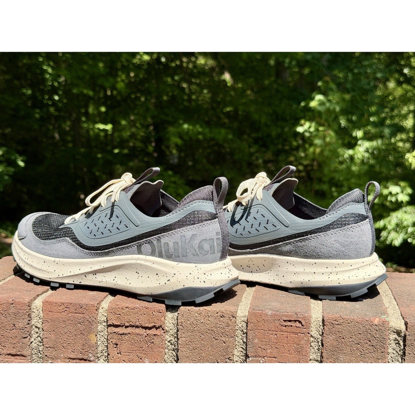 OluKai Makiki Womens Size 9 Trail Running Shoes Dark Gray Suede Worn Once VGC