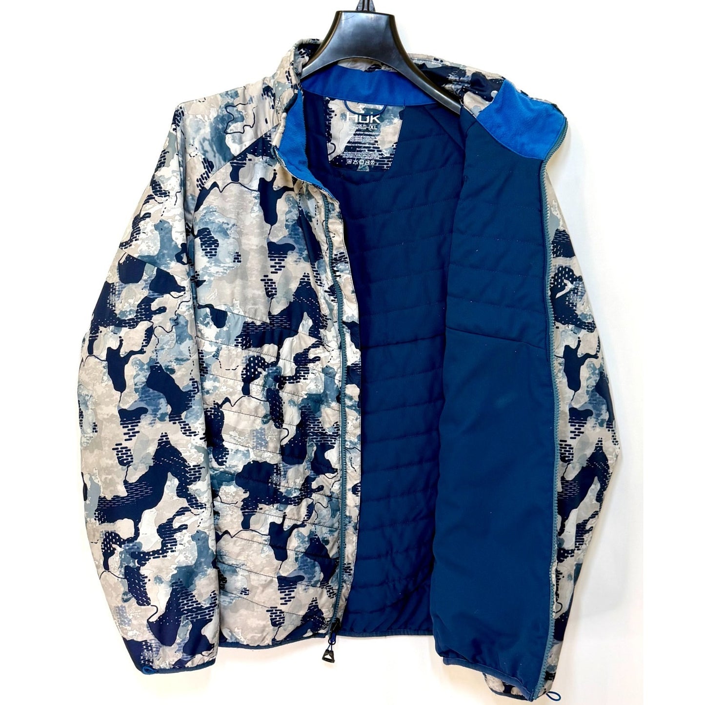 Huk Men's Icon X Puff Blue Camo Insulated Jacket / Size XL / $160 Retail