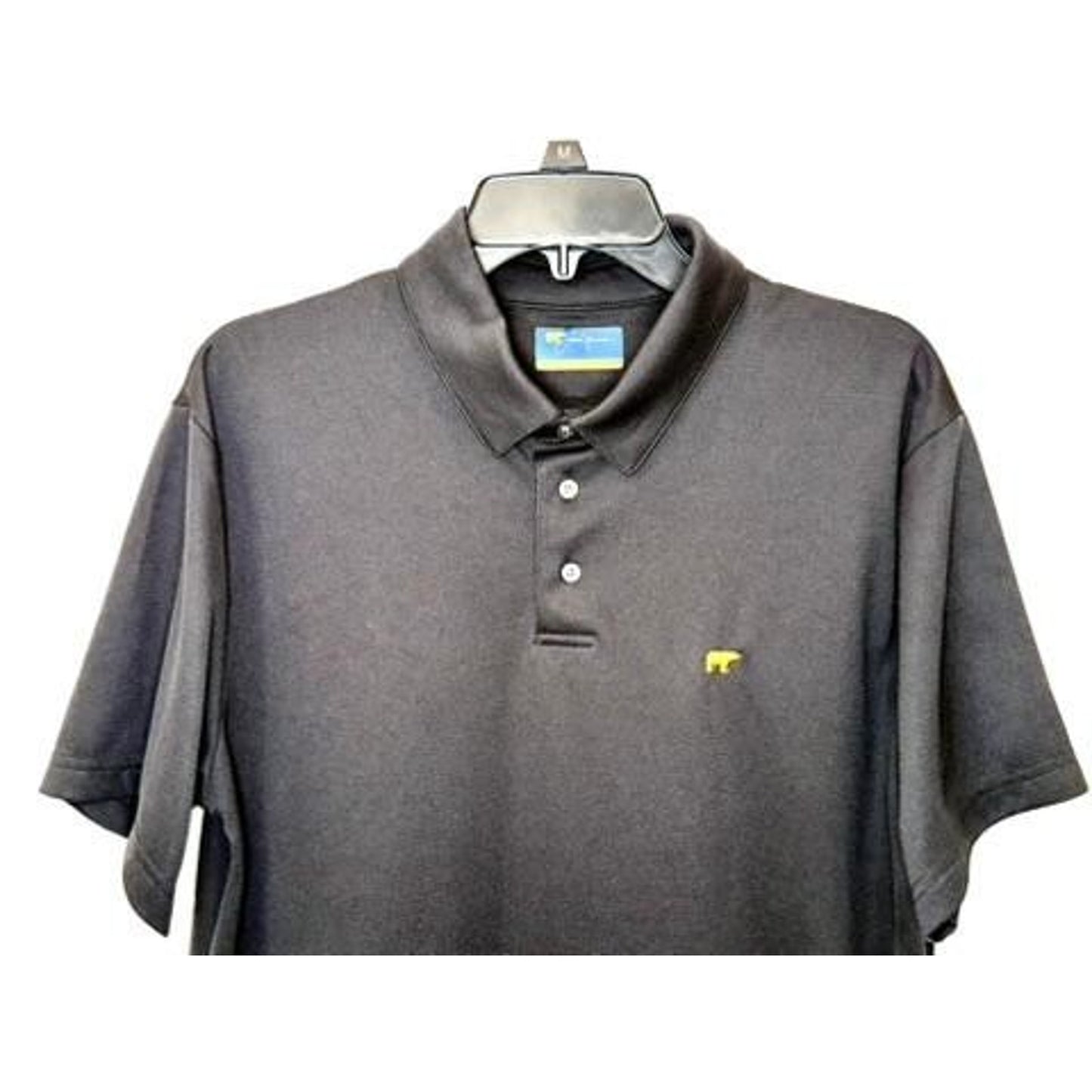 Jack Nicklaus Golden Bear Golf Polo Shirt Mens Medium Black Short Sleeve