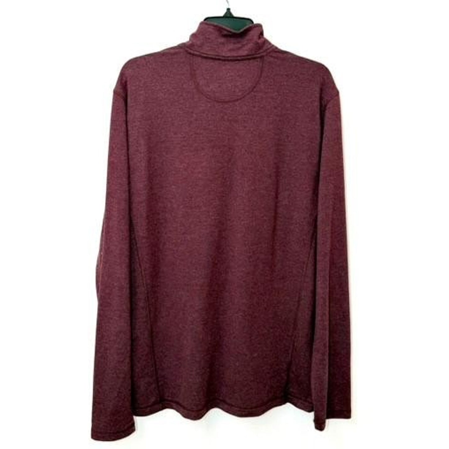Orvis Quarter Zip Pullover Sweater Mens Medium Burgundy Heather Long Sleeve