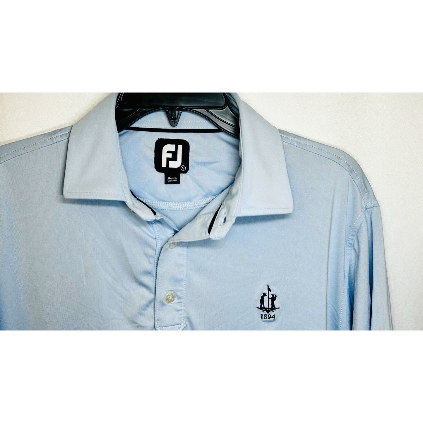 FJ Footjoy Men’s Light Blue Performance Golf Polo / 1984 Edition / Size Small