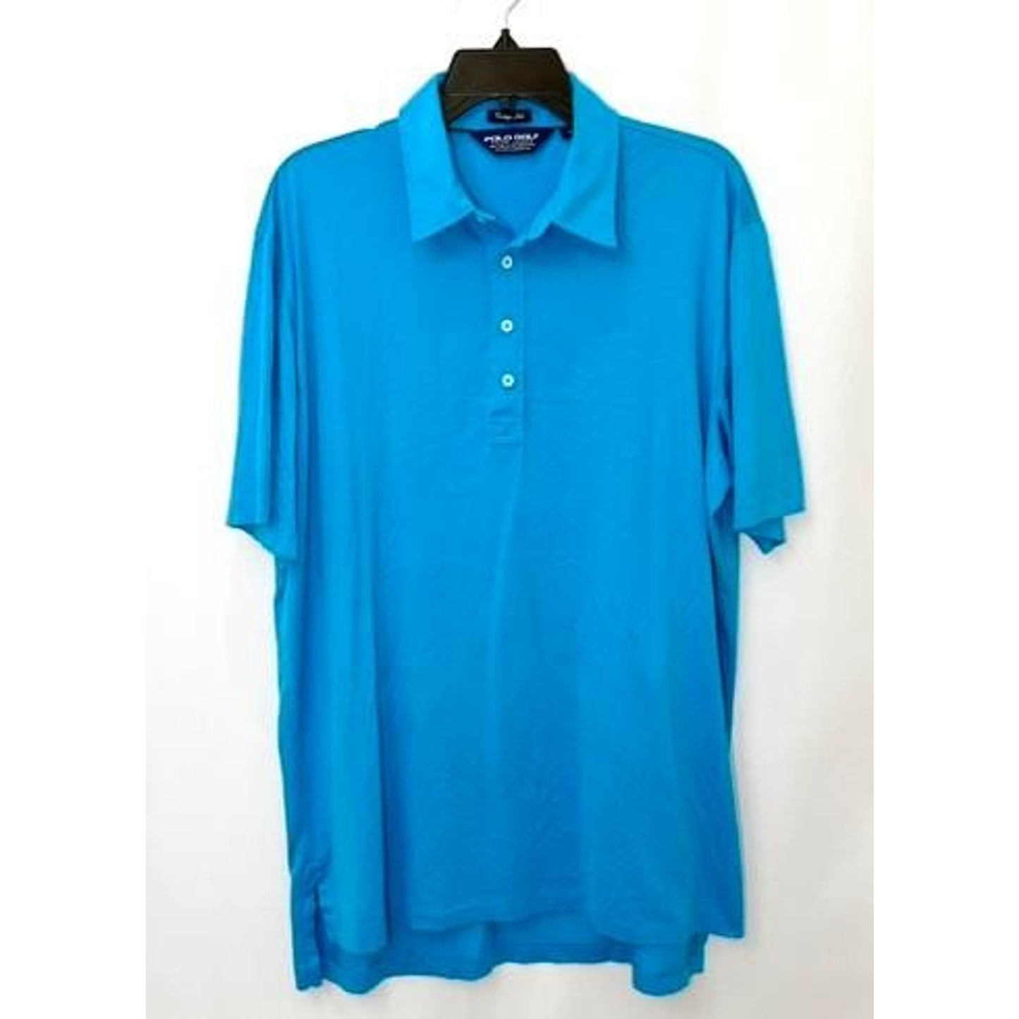 Polo Golf Ralph Lauren Shirt Mens Large Blue Vintage Lisle 100% Pima Cotton