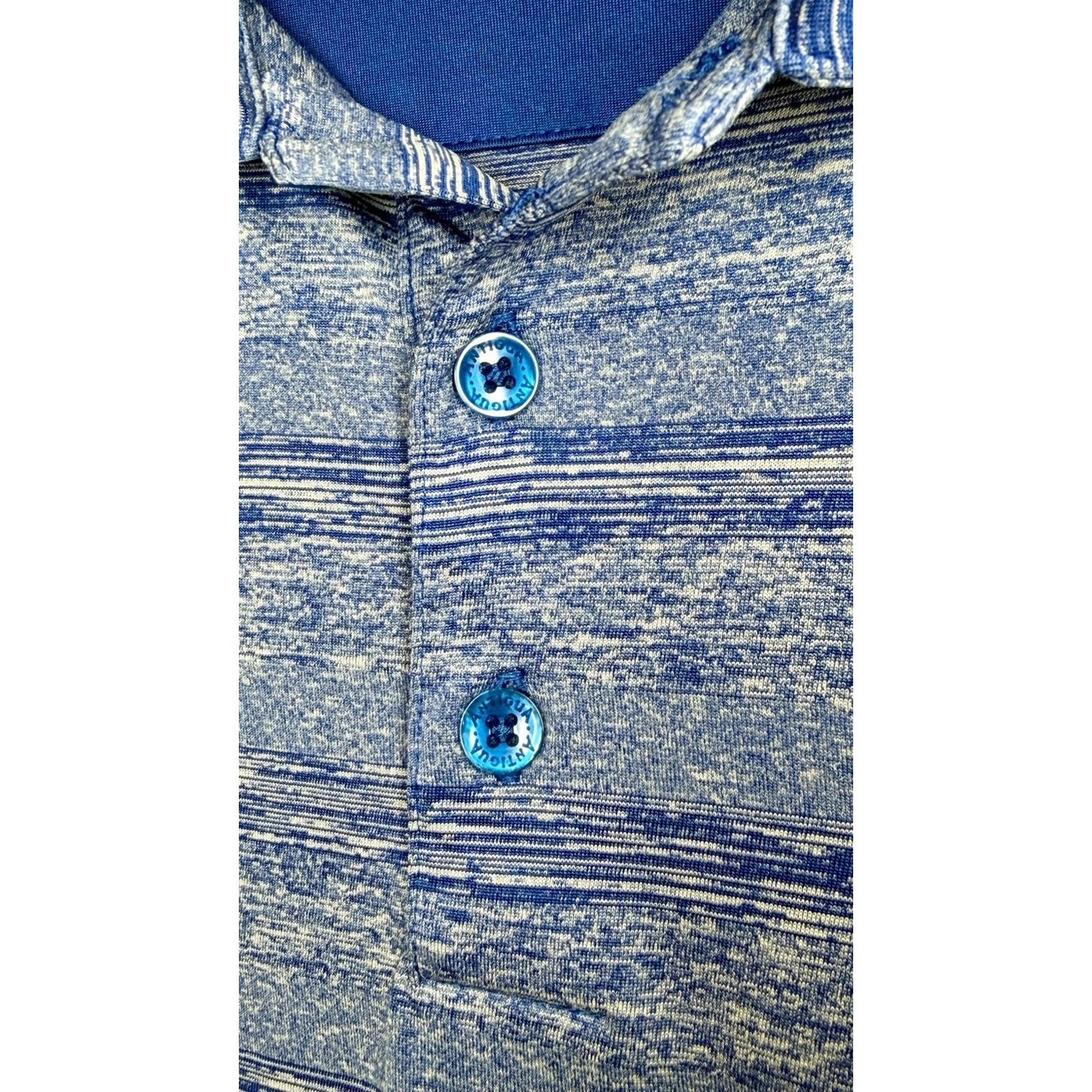 Chicago Cubs Antigua Polo Shirt Men’s Large Blue MLB Baseball Fan Apparel Gear
