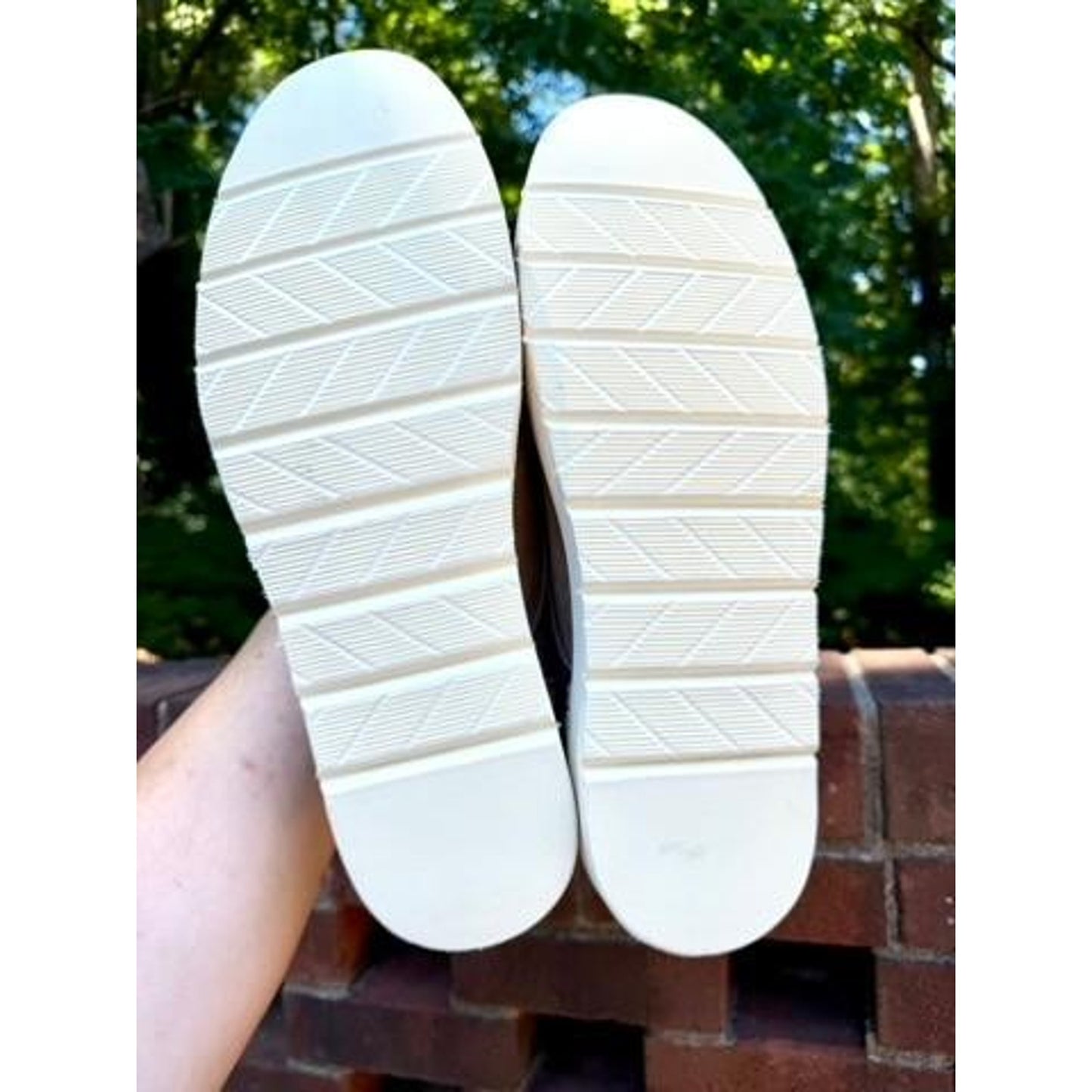 Crevo Mens Size 11.5 Suede Canvas Lace Up Boots Beige Tan Memory Foam Cushioned