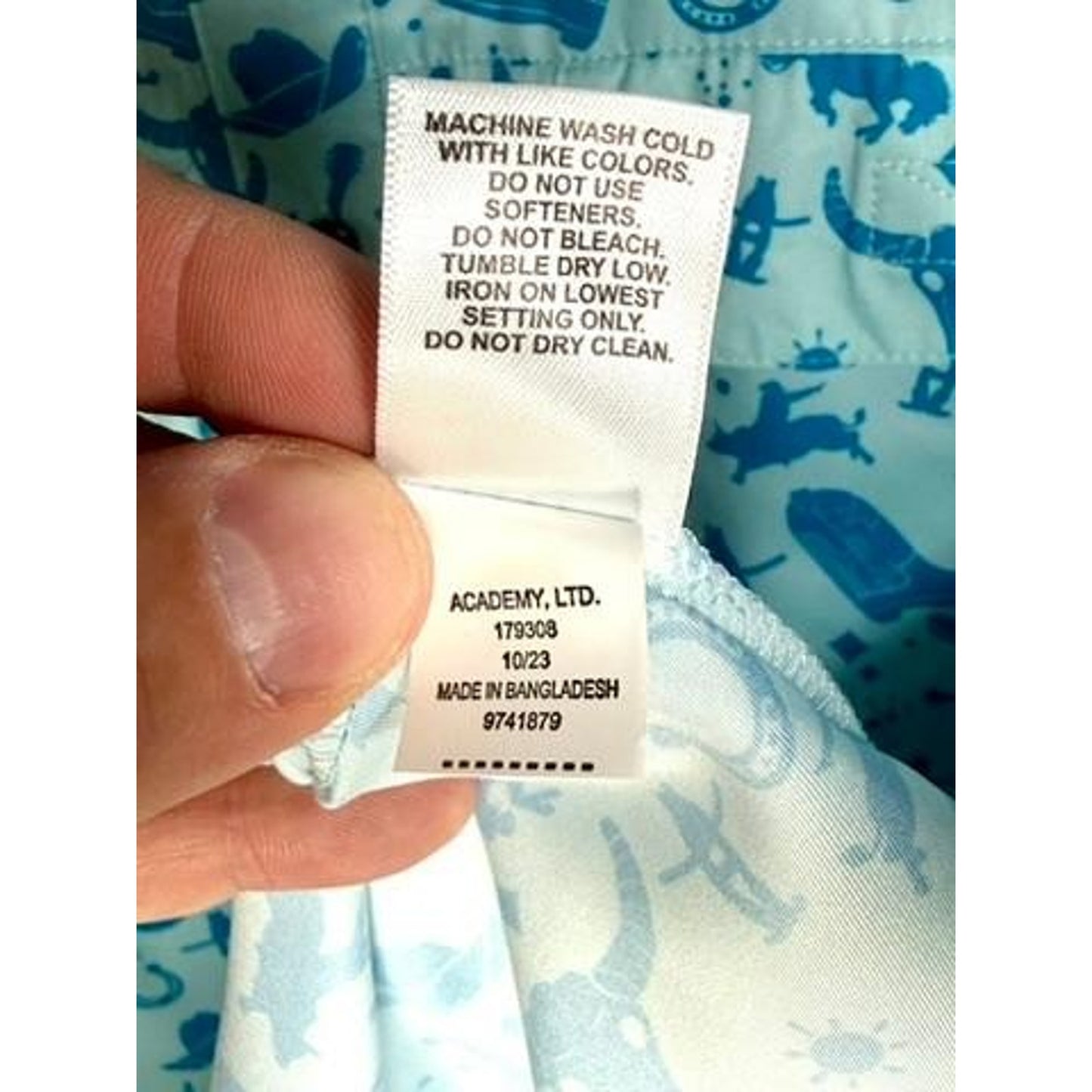 Magellan Outdoors Texas Fish Gear Shirt Mens XL Blue Western Cowboy Fishing NWOT