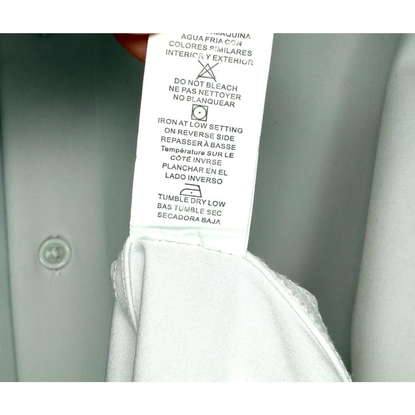 Tom Baine Performance Dress Shirt Mens Large White 4-Way Stretch Slim Fit