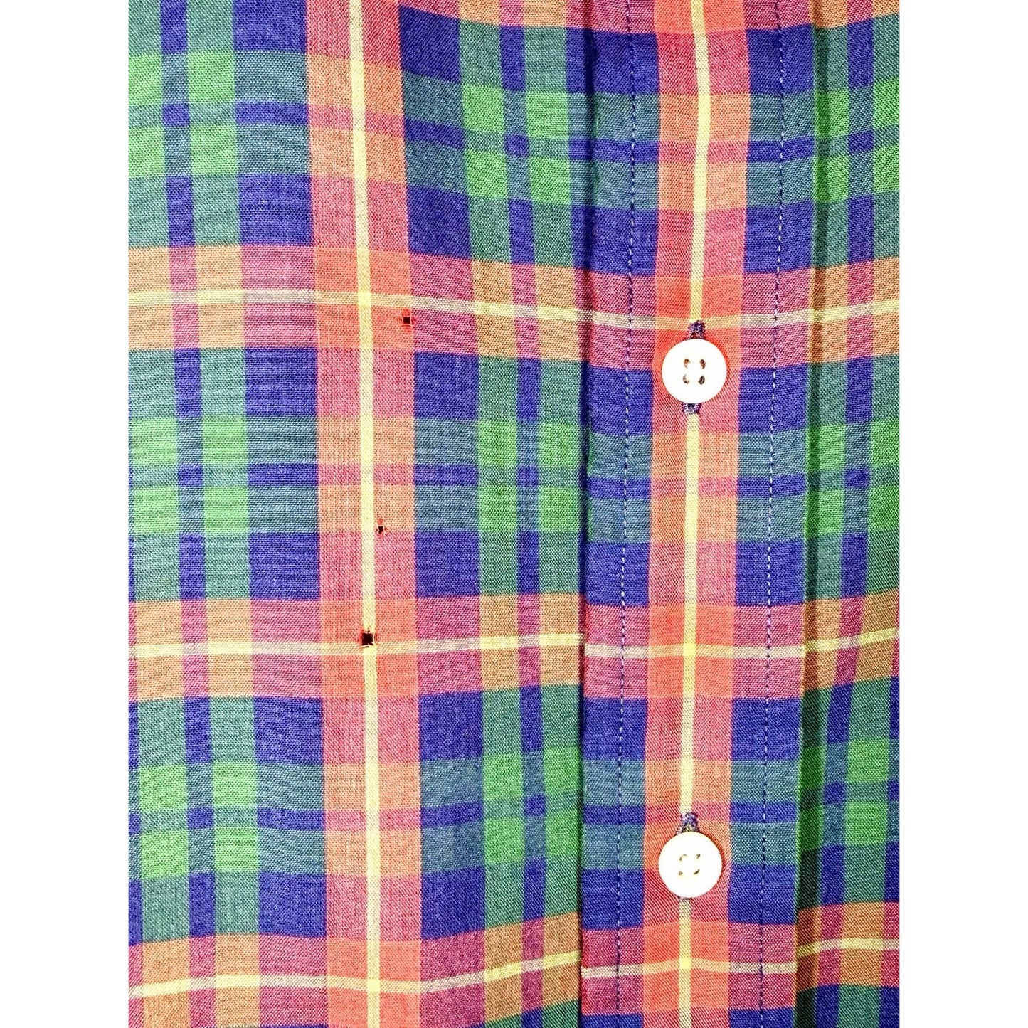 Vintage 90s Chaps Ralph Lauren Shirt Mens Large Red Green Plaid Button Down