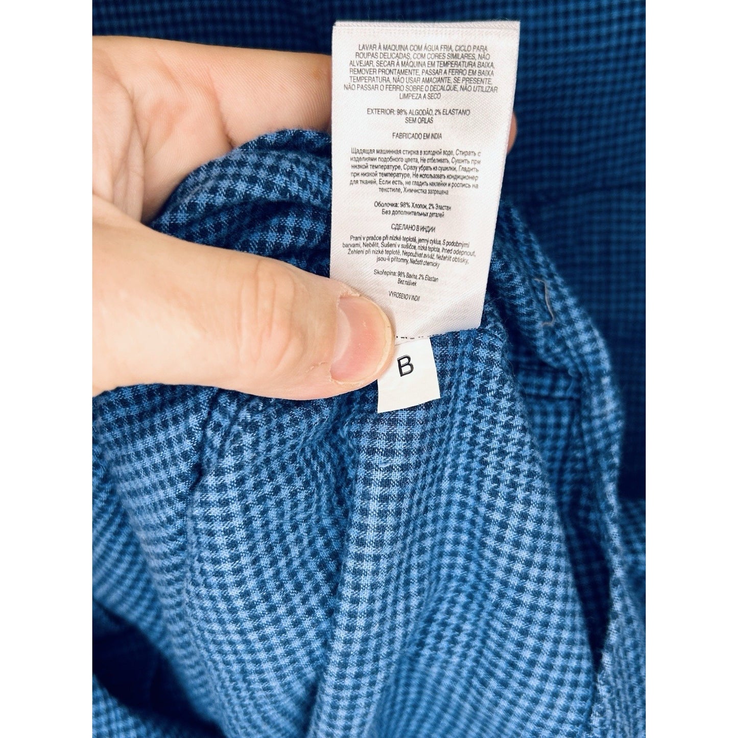 COLUMBIA SPORTSWEAR CO. Mens Size M Blue Plaid Flannel Shirt Cotton/Stretch