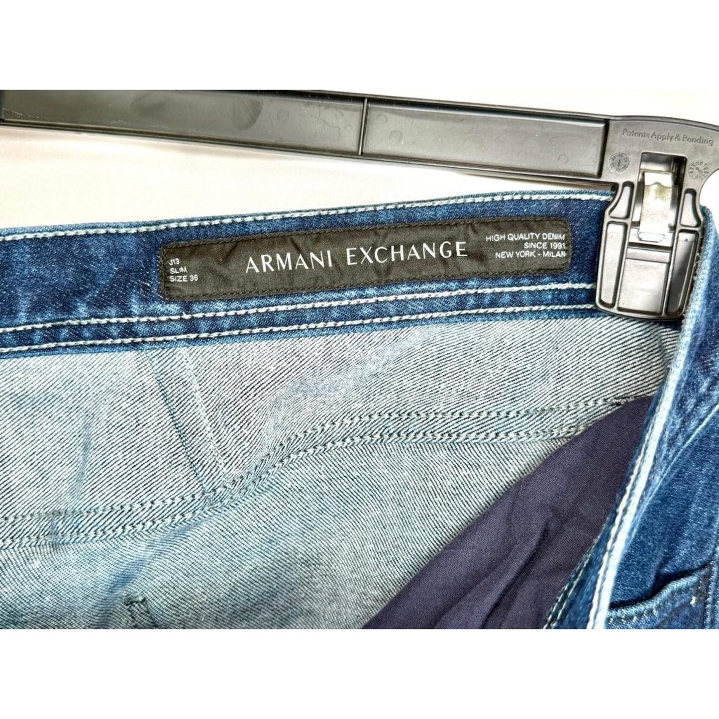 Armani Exchange J13 Slim Fit Jeans Mens Size 36 Dark Wash Blue Denim