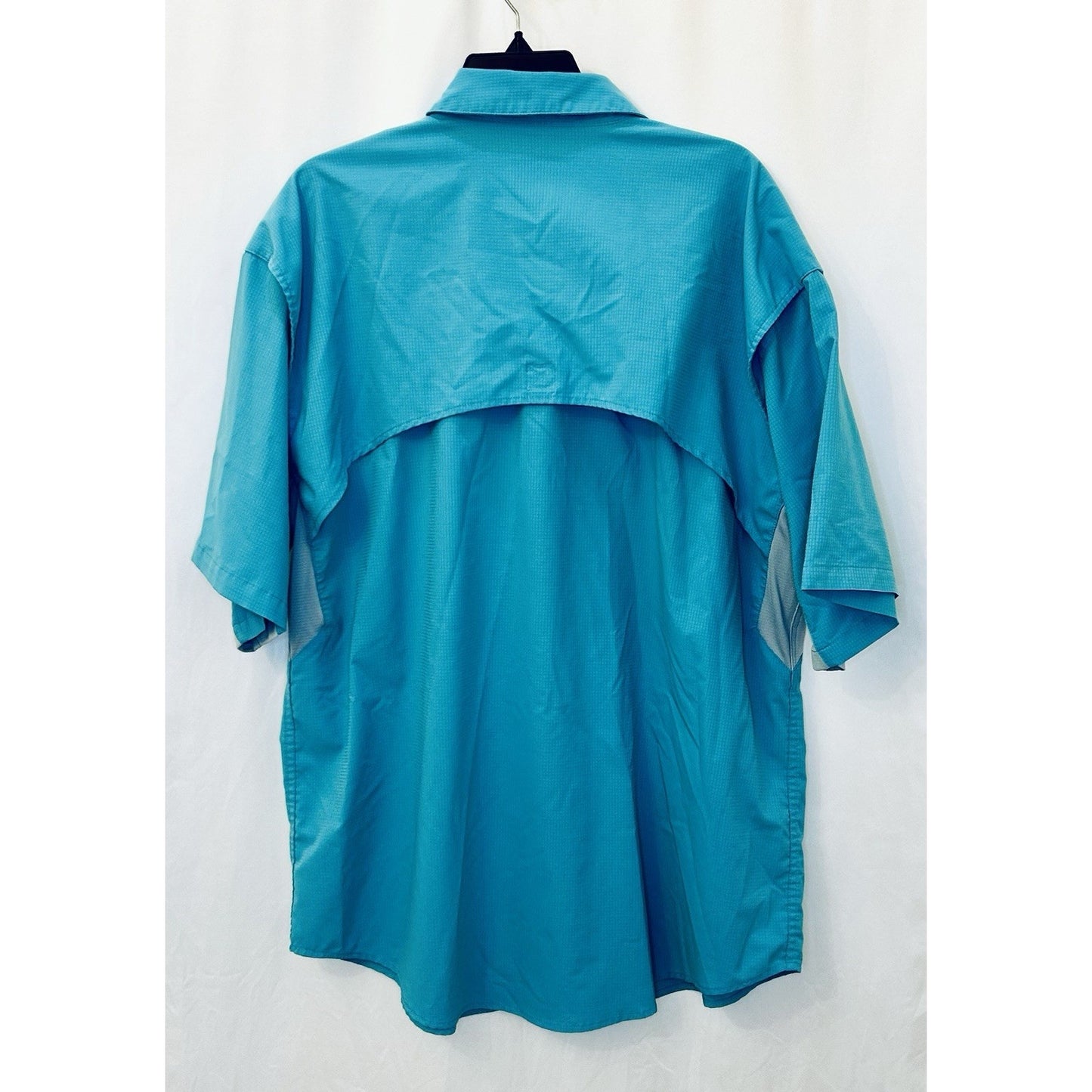 Reel Legends Mariner Shirt Men’s XL / Turquoise / Vented Short Sleeve / Fishing