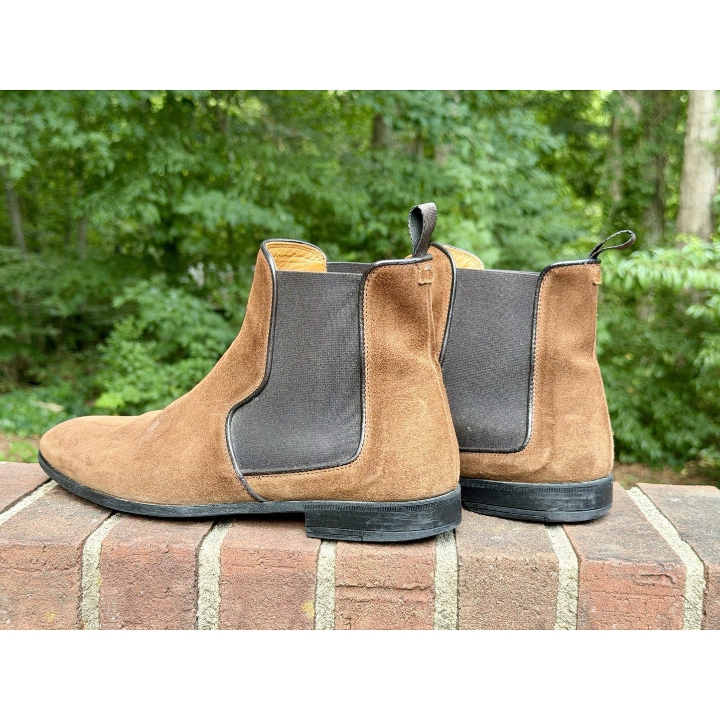 Harrys London Mark Chelsea Boots Suede Brown Mens Size 43.5 US 10.5 ($550+ New)