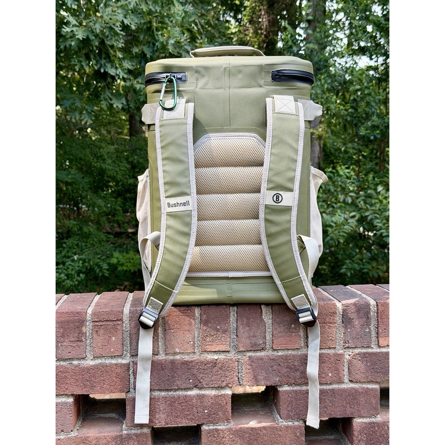 Bushnell 24 Can Leakproof Backpack Cooler Green Waterproof Used Once MINT
