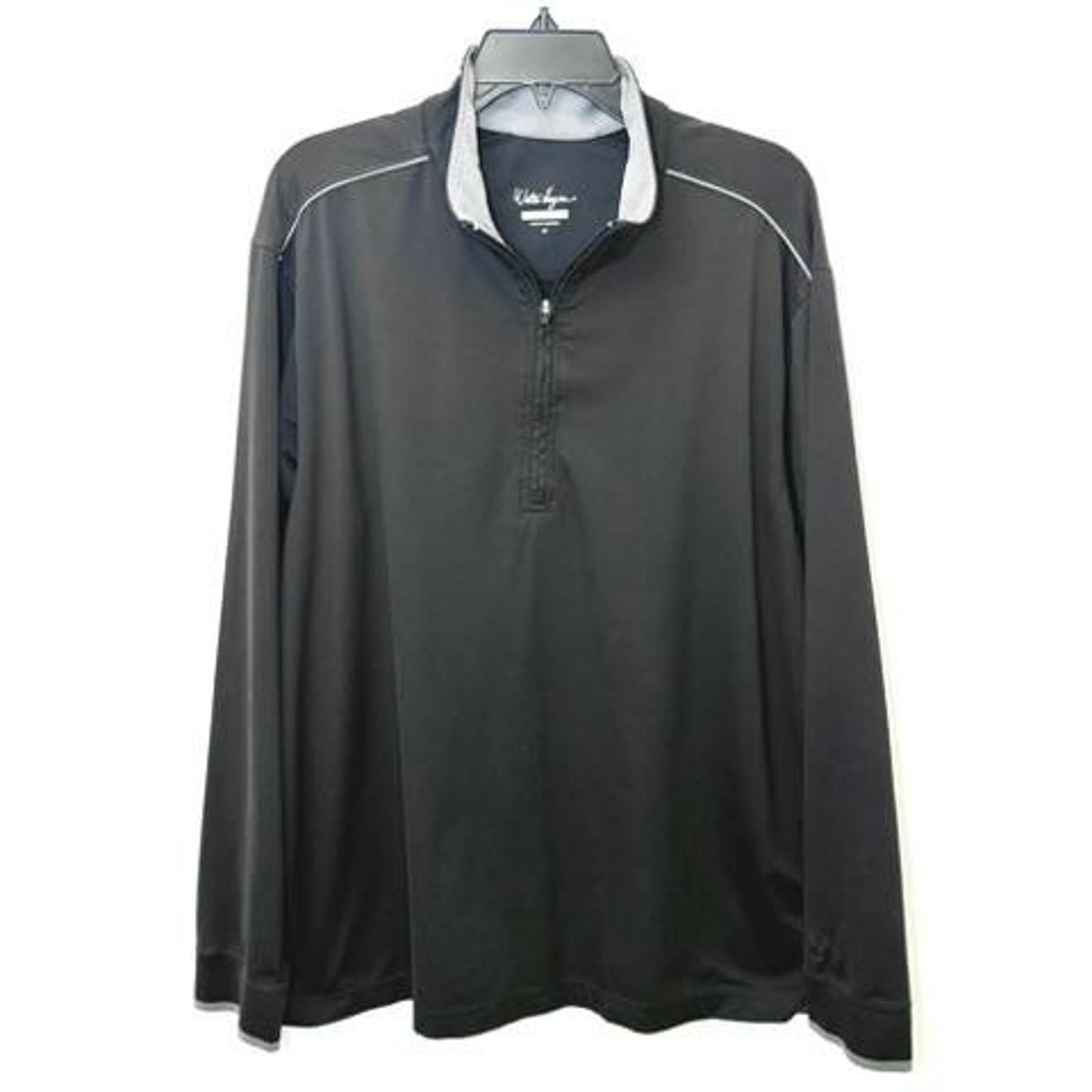 Walter Hagen Hydroproof 1/4 Zip Pullover Mens Medium Black Golf Sweatshirt