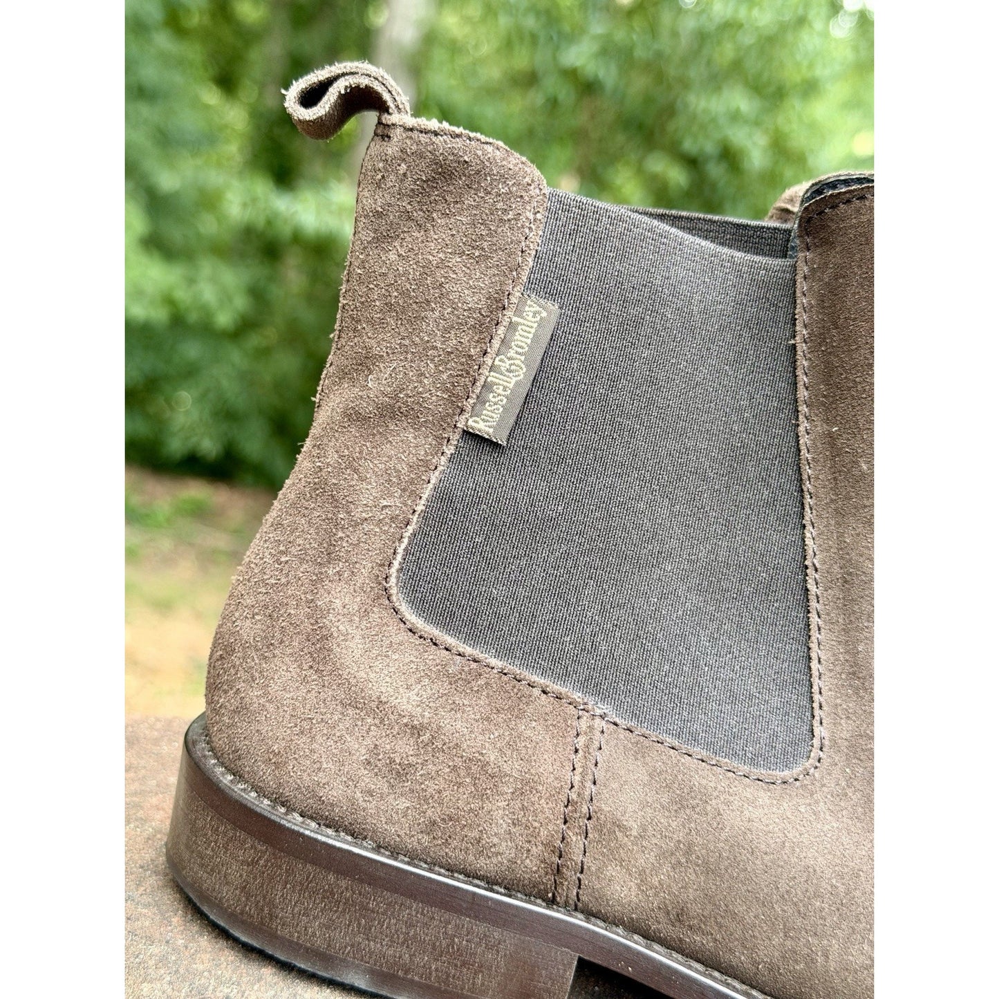 Russell & Bromley Men Suede Chelsea Boots Brown Size 41.5 / US 8.5 ($550 New)