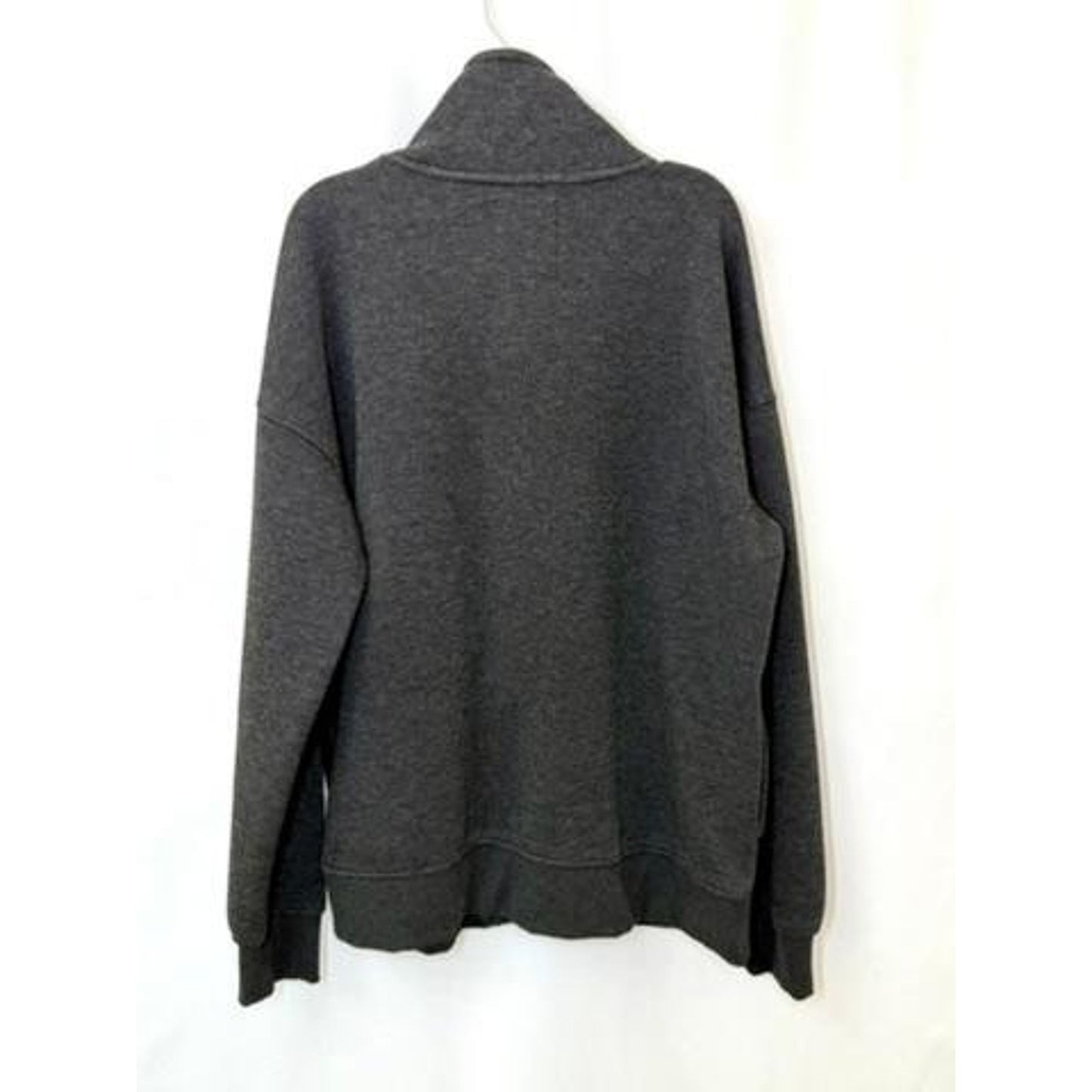 Mondetta Womens Full Zip Jacket Large Gray Plush Fleece Lined Mock Neck