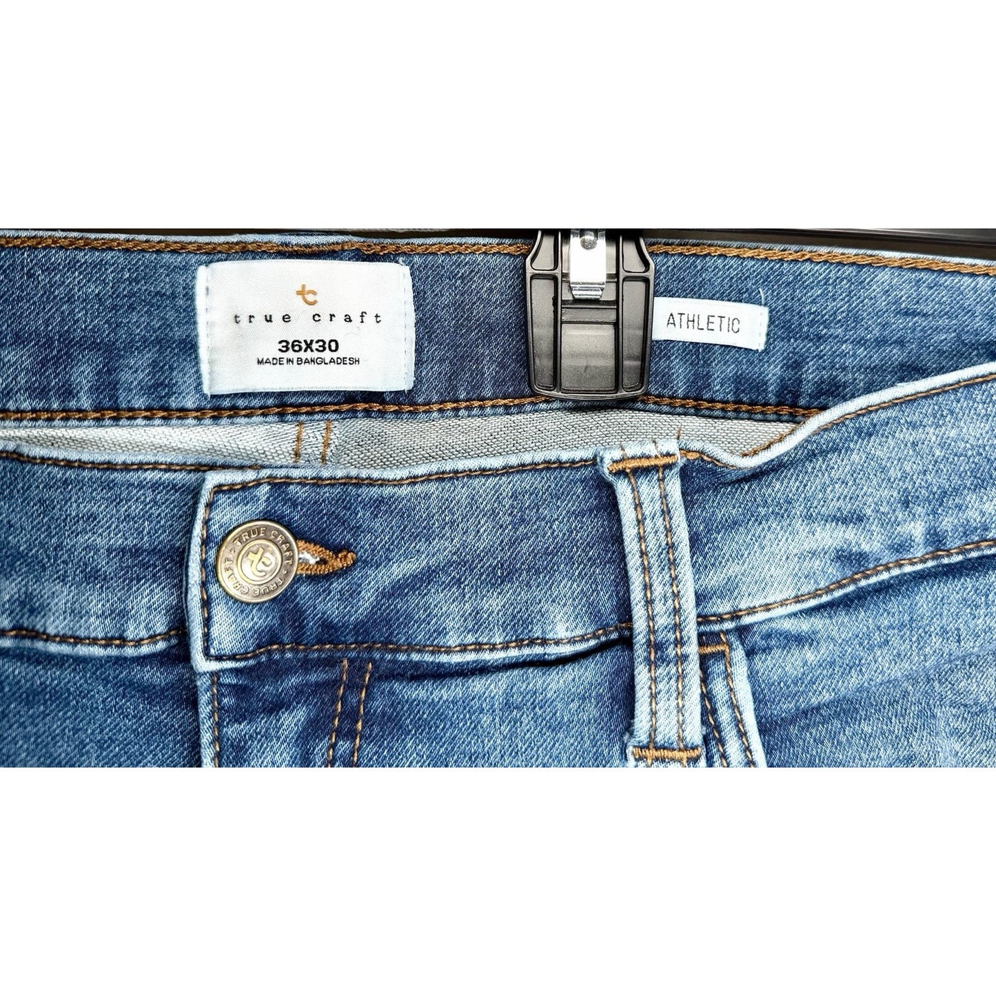 True Craft Athletic Fit Jeans Men’s 36x30 Jeans (Measures 36x26) Medium Wash