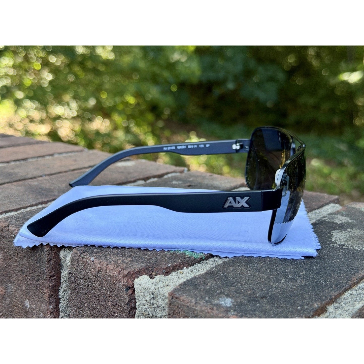 Armani Exchange AX2012S 606381 Matte Black Aviator Polarized Sunglasses 62mm