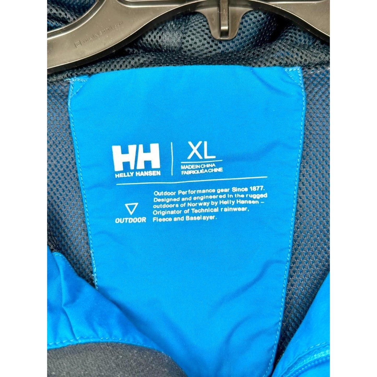 Helly Hansen Rain Jacket Mens XL Blue Helly Tech Waterproof Hooded Shell