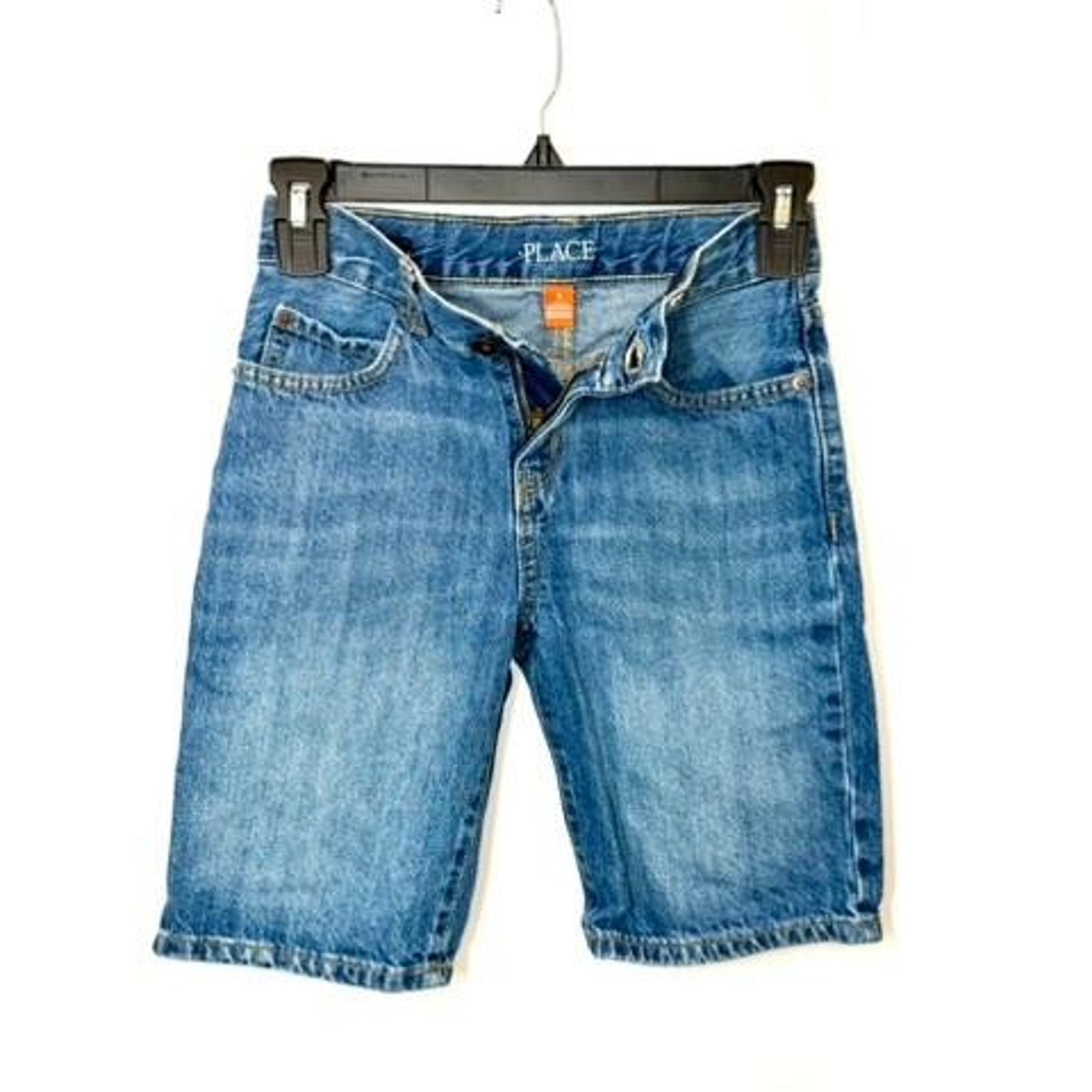 The Childrens Place Boys Denim Shorts Size 8 Blue Cotton Jean Shorts