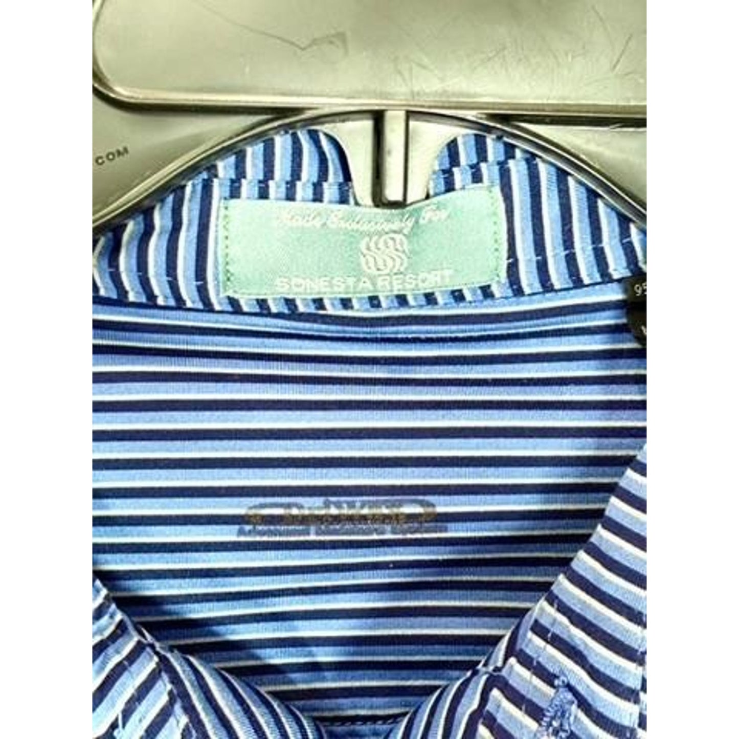 Sonesta Resort Hilton Head Island Polo Shirt Mens Large Blue Striped Golf South