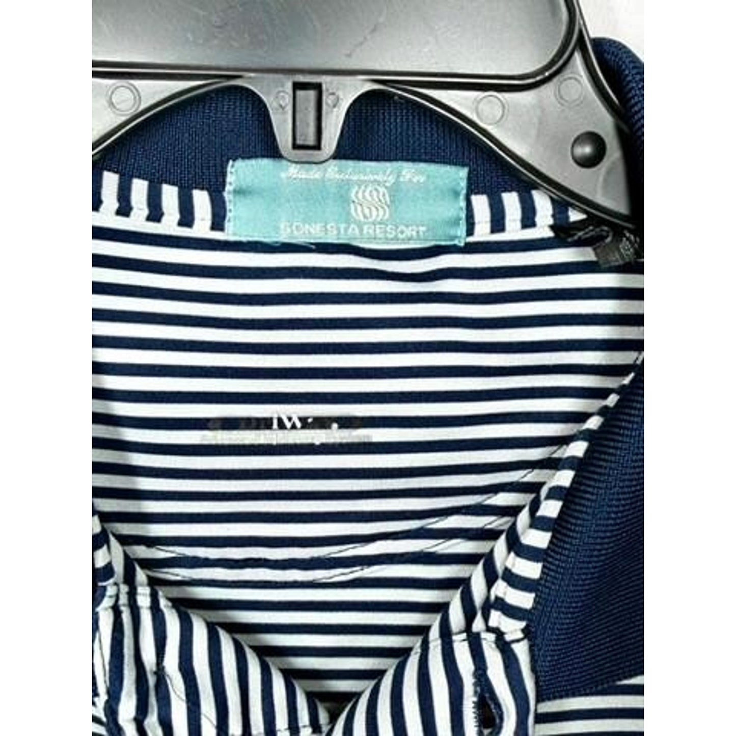 Fairway Activewear Sonesta Resort Hilton Head Polo Shirt Mens Large Blue Striped