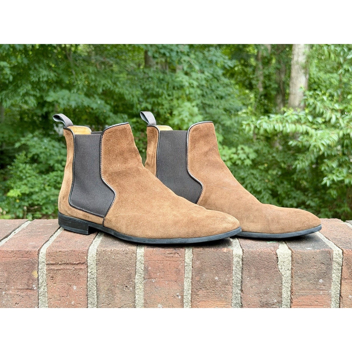 Harrys London Mark Chelsea Boots Suede Brown Mens Size 43.5 US 10.5 ($550+ New)
