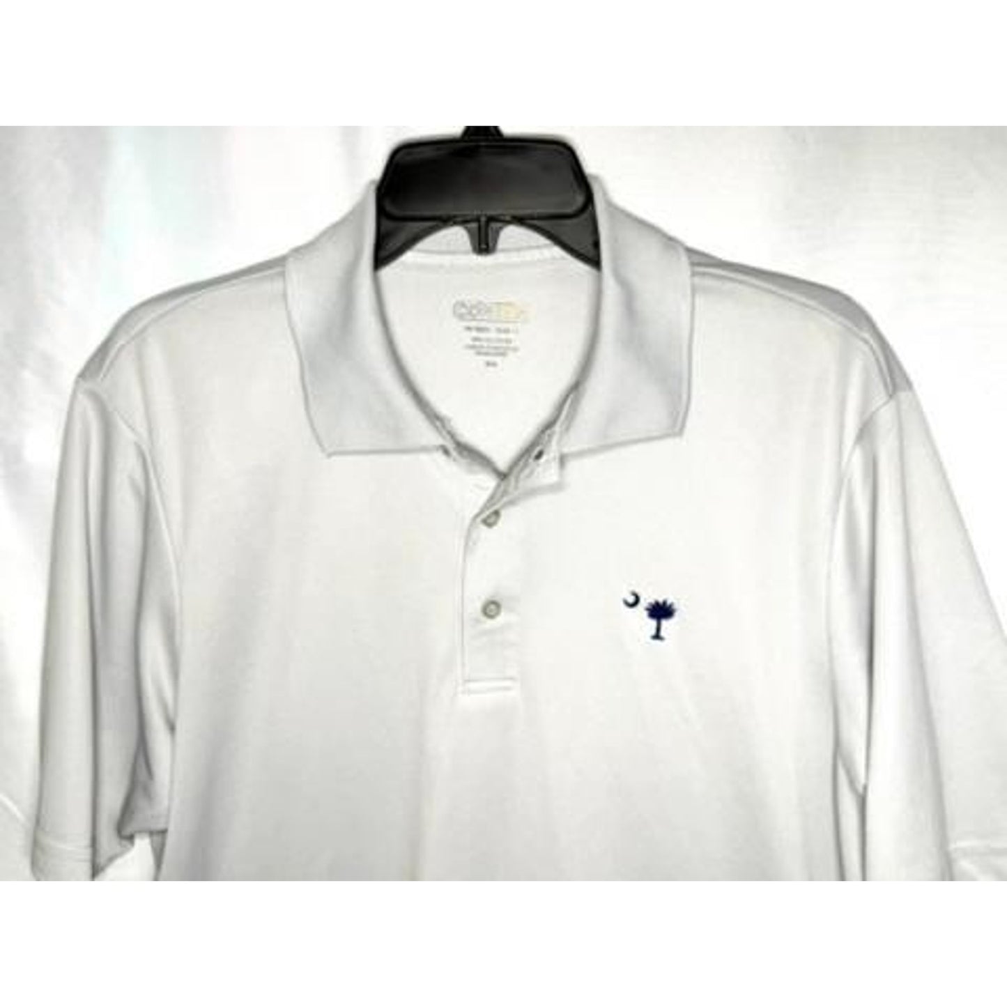 Core 365 South Carolina Palmetto Moon Polo Shirt Mens Medium Gray Polyester