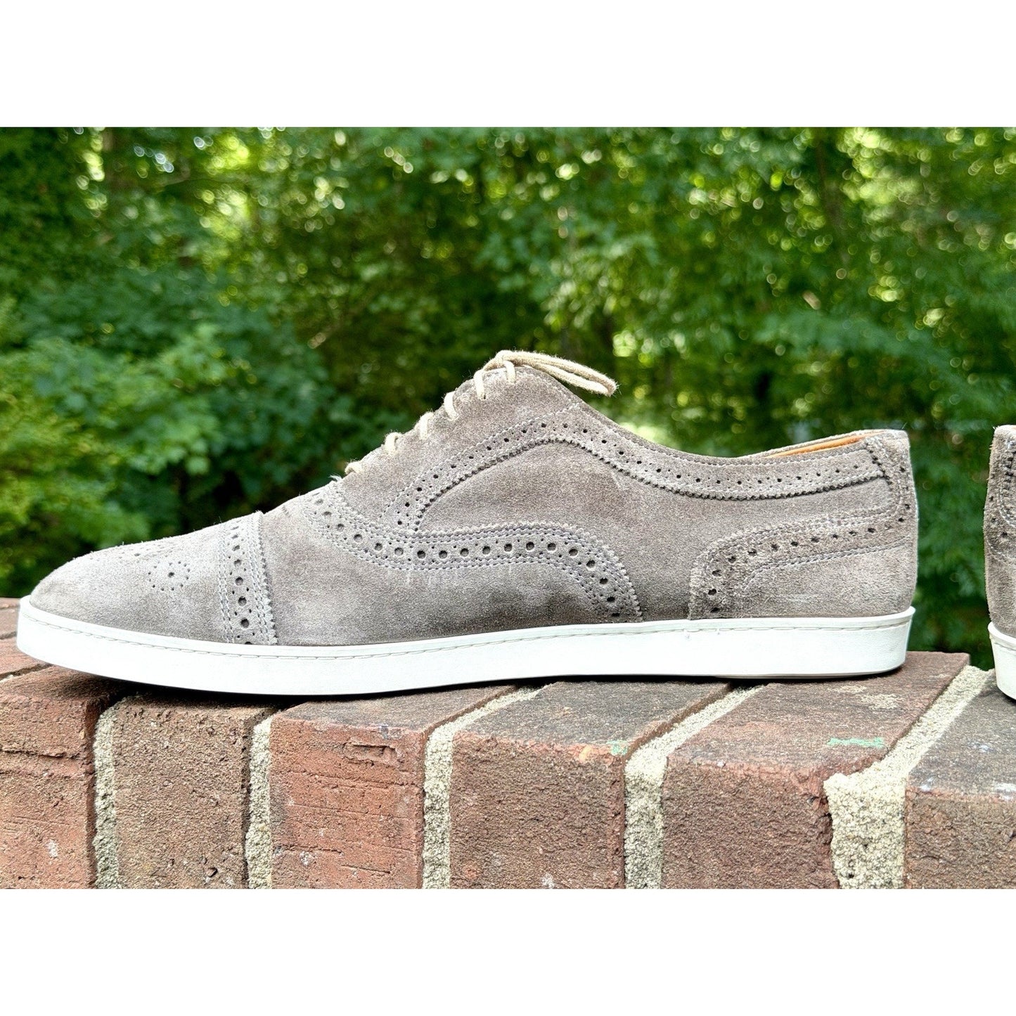 Allen Edmonds Strand Sneaker Grey Suede Men’s 12D Oxford Dress Shoes $300+ New