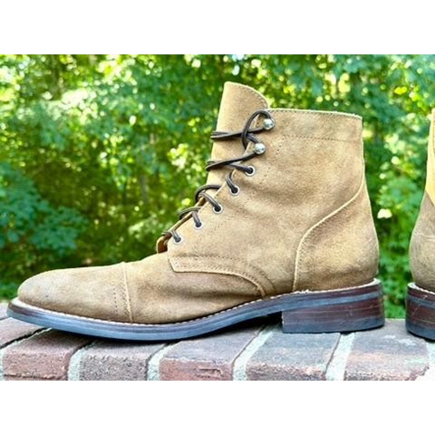 Thursday Boot Co Captain Mens 13.5 Safari Suede Cap Toe Lace Up Boots