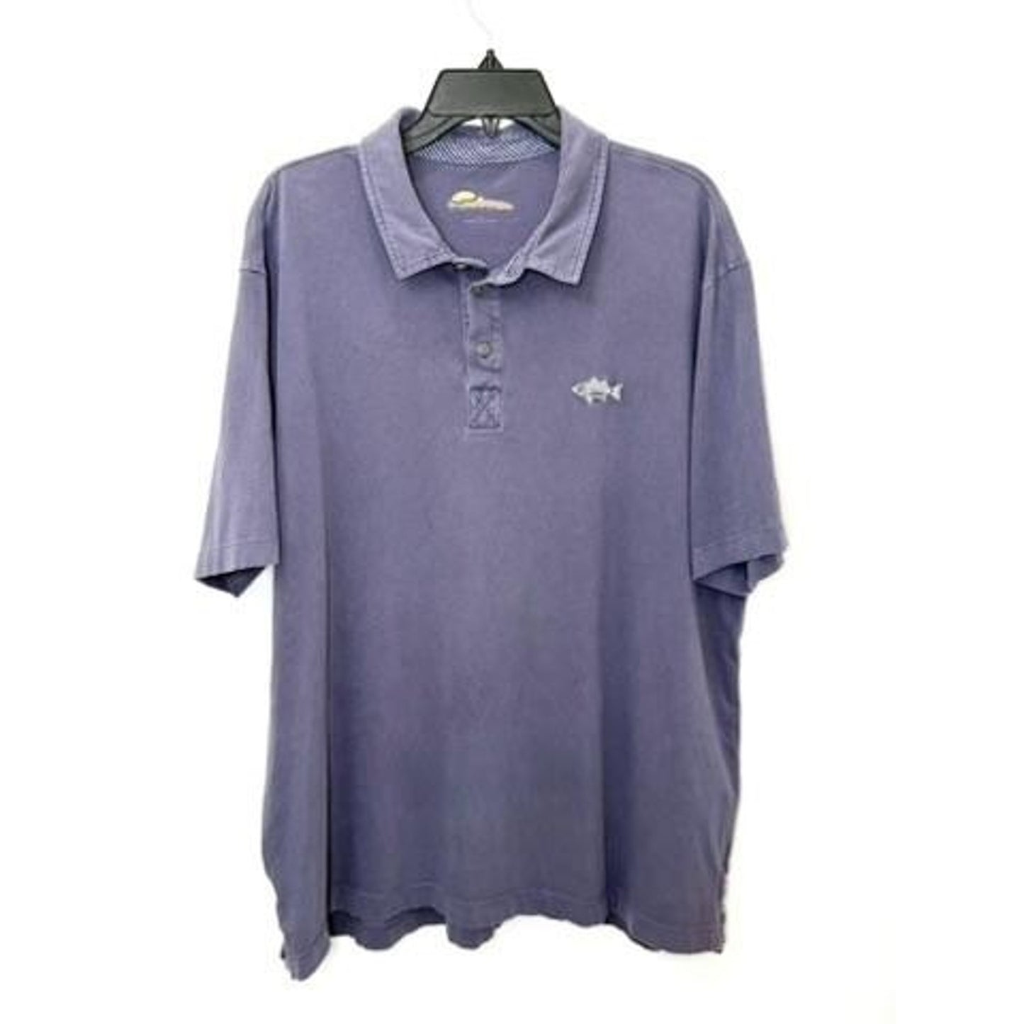 Orvis Polo Shirt Mens XL Purple Cotton Short Sleeve Fish Logo Fishing Outdoor