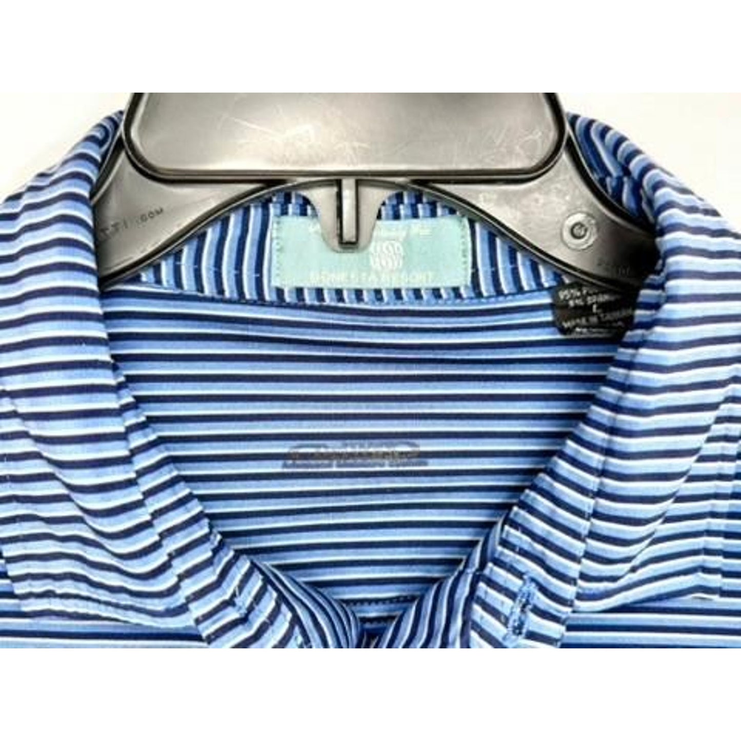 Sonesta Resort Hilton Head Island Polo Shirt Mens Large Blue Striped Golf South