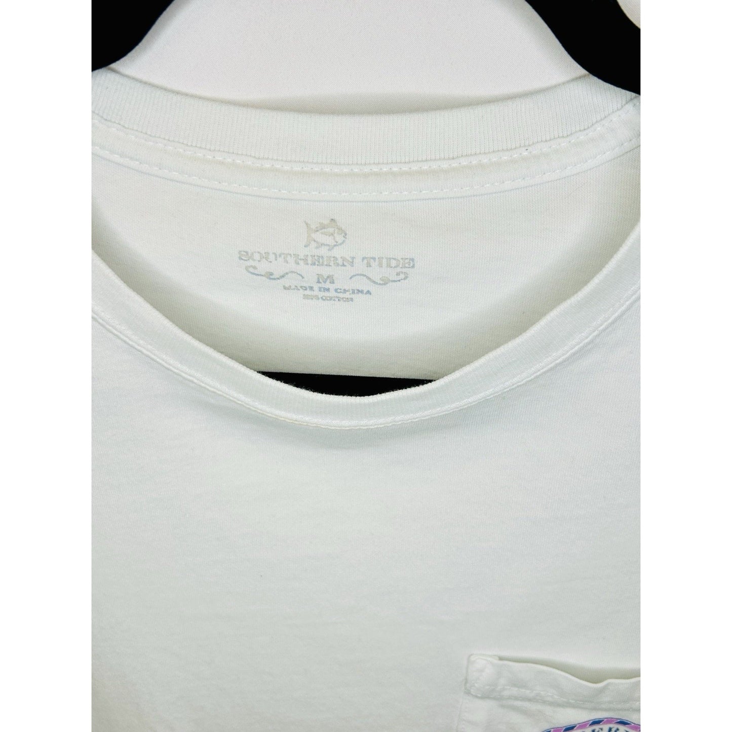 SOUTHERN TIDE L/S ORIGINAL MEDALLION SKIPJACK TEE - WHITE- WOMEN’S MEDIUM