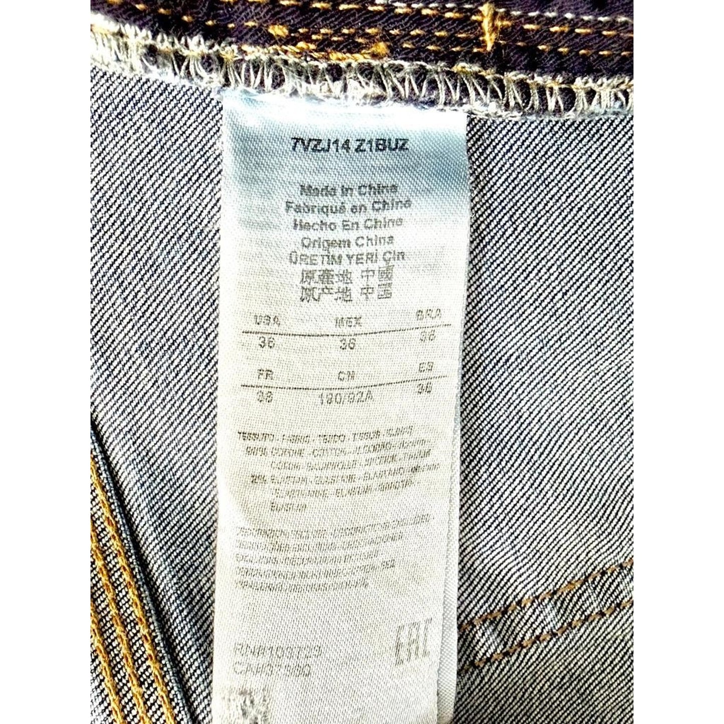 Armani Exchange Skinny Jeans Mens 36 Blue Stretch Denim Pants 7VJZ14 Z1BUZ