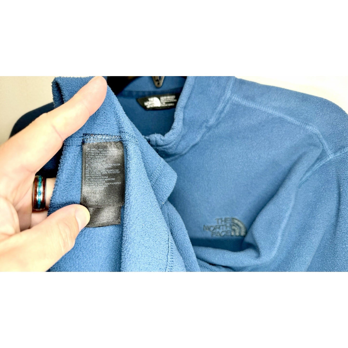 The North Face Men’s Pullover Blue 1/4 Zip Micro Fleece Polyester Size Large