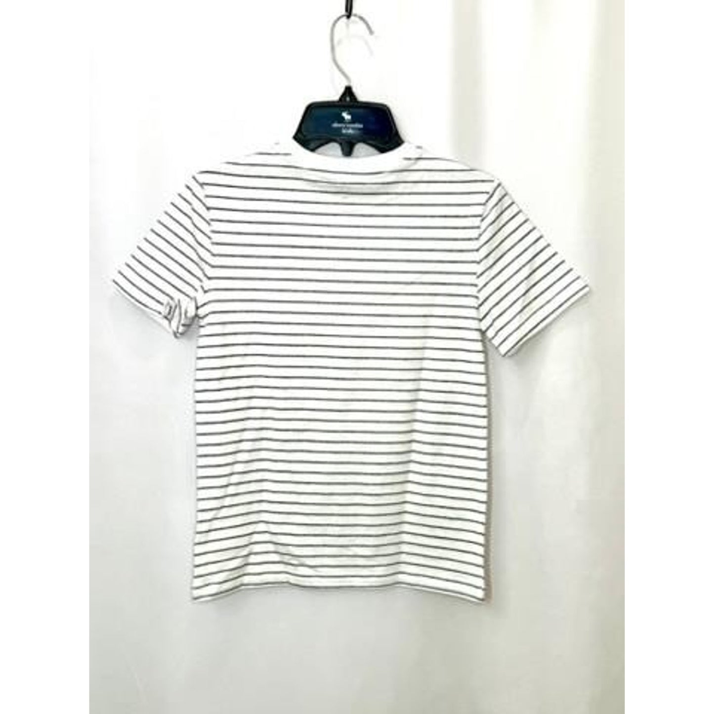Tommy Bahama Boys Striped T-Shirt Size M 7-8 White Navy Blue Short Sleeve Tee