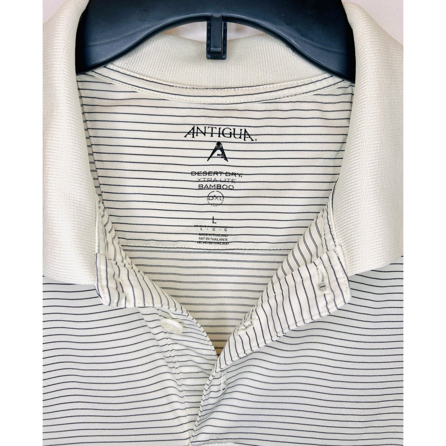 Antigua SZ L Large Mens Icon Desert Dry Xtra-Lite Golf Polo Shirt/The Golf Club