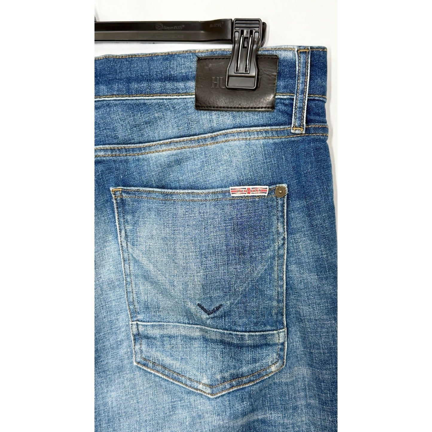 HUDSON SARTOR RELAXED SKINNY DISTRESSED DENIM JEANS / Men Sz 36x32 / Worn Once!