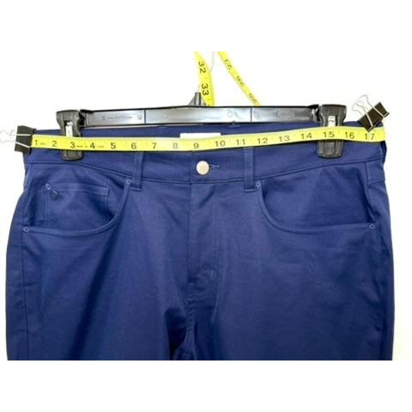 Peter Millar EB66 Classic Fit Pants Mens 33x32 Blue 5-Pocket 2-Way Stretch Golf