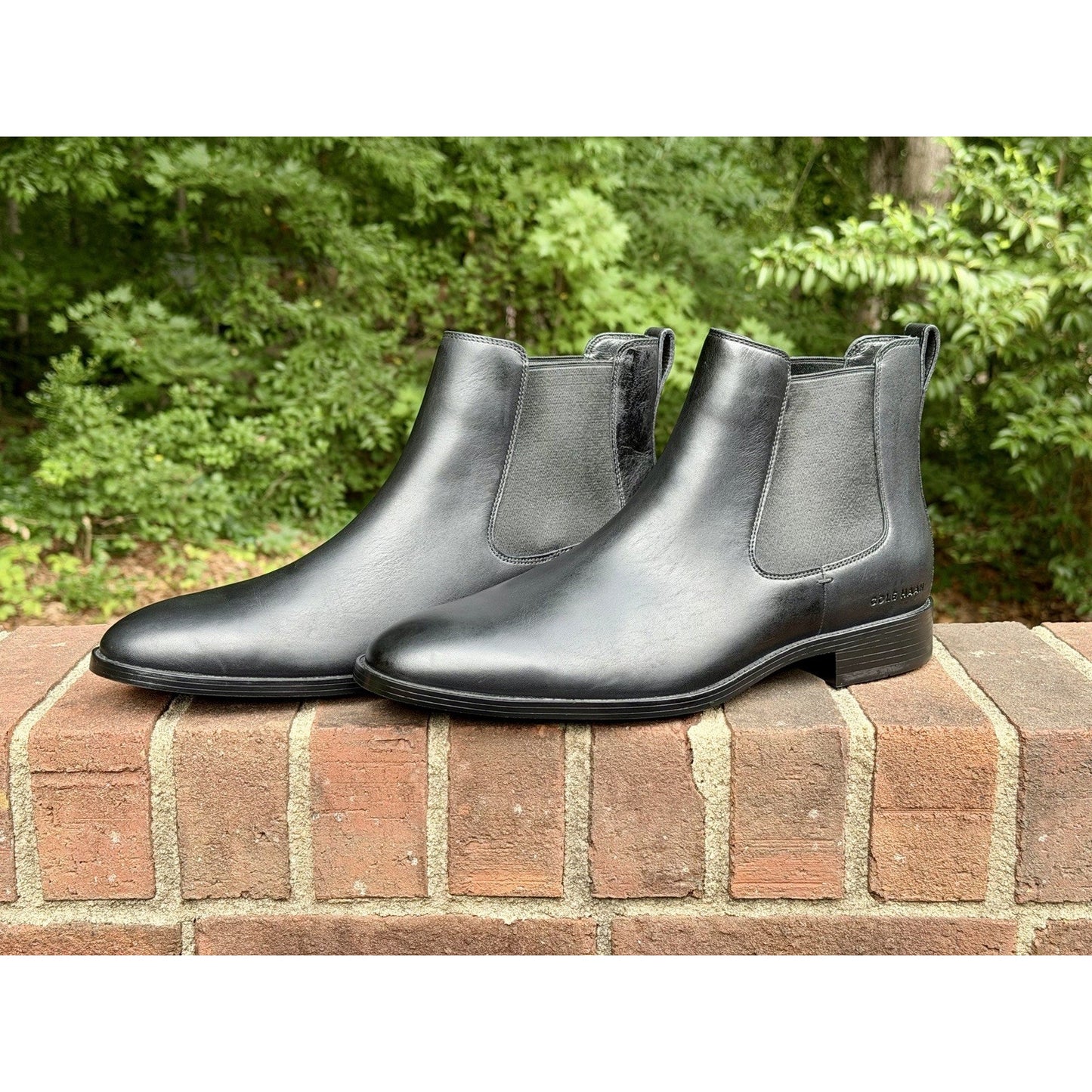 COLE HAAN Hawthorne Men’s Chelsea Boots Black Leather Size 11.5 M NWOT