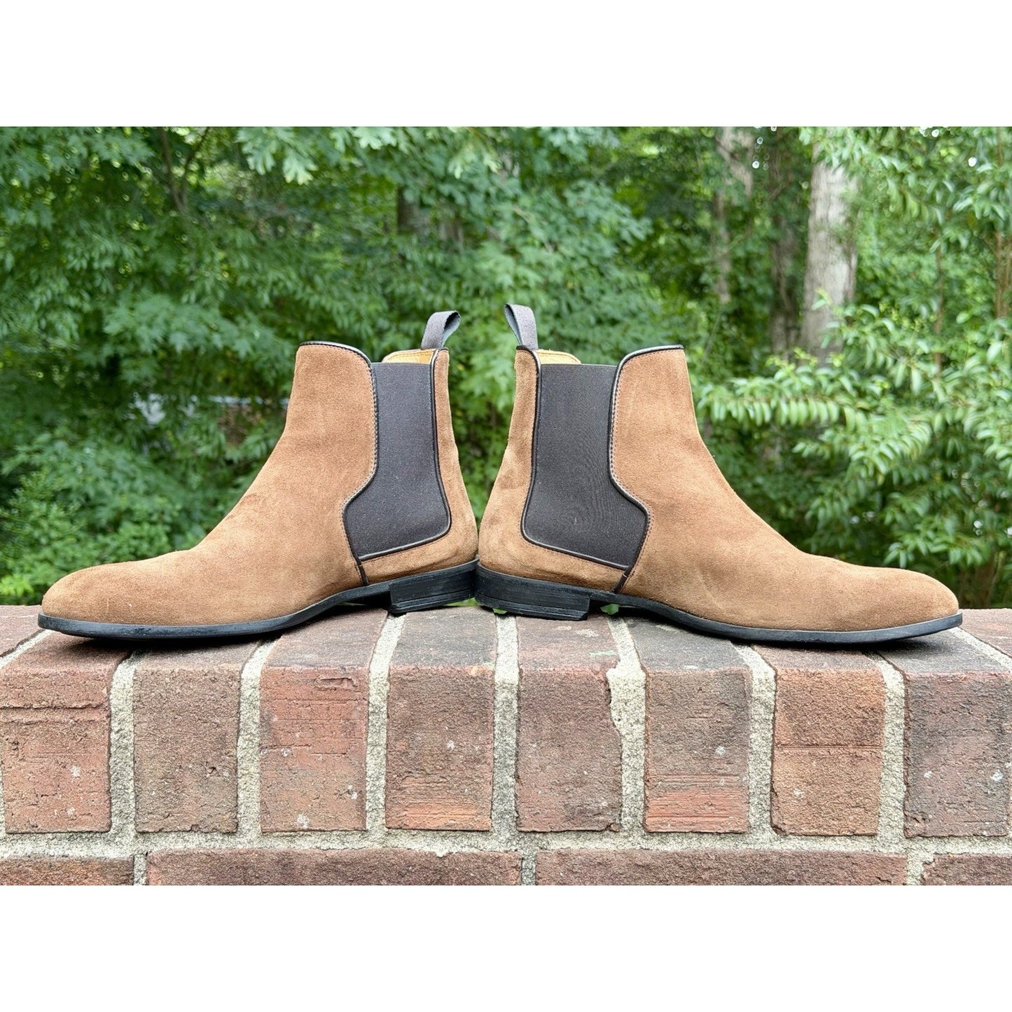 Harrys London Mark Chelsea Boots Suede Brown Men's Size 43 US 10 ($550+ New)