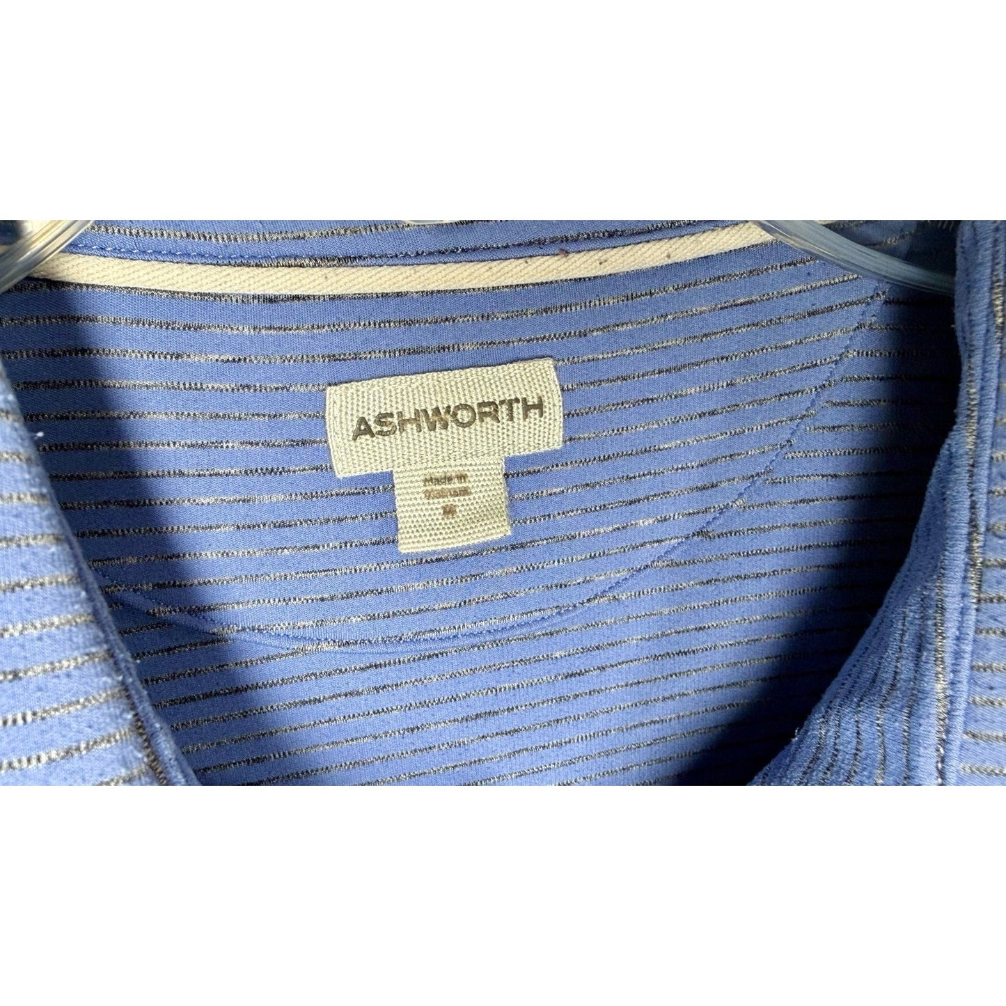 ASHWORTH EZ-TECH Mens M Blue Luxury Cotton Polo Shirt CAPE NEDDICK COUNTRY CLUB